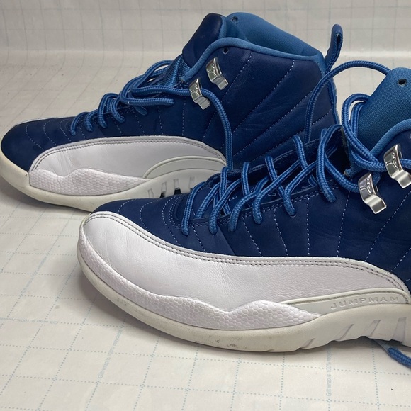 Nike Air Jordan 12 Retro Indigo Stone Blue Legend Men Shoes 130690–404 Size 9 - Picture 11 of 13